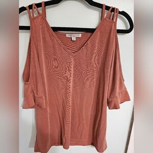 Green Envelope cold shoulder top